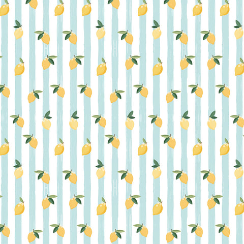 Carta Bella - 12"x 12" Lemonade Stripes (Lemonade) Double-Sided Paper