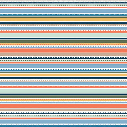 Echo Park - 12"x 12" So Very Cute Stripes (My Favorite Monster) Double-Sided Paper