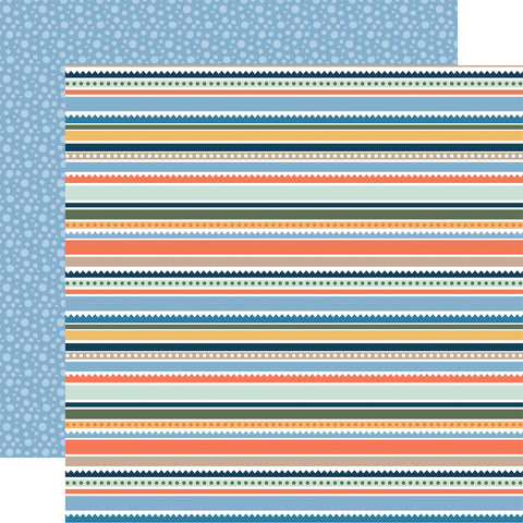Echo Park - 12"x 12" So Very Cute Stripes (My Favorite Monster) Double-Sided Paper