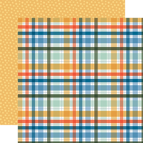 Echo Park - 12"x 12" Love You So Big Plaid (My Favorite Monster) Double-Sided Paper