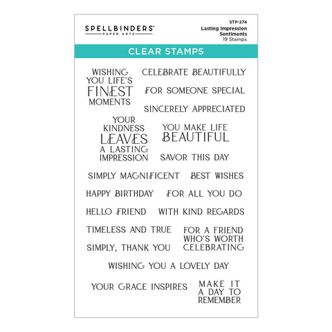 Spellbinders - Lasting Impressions Stamp Set