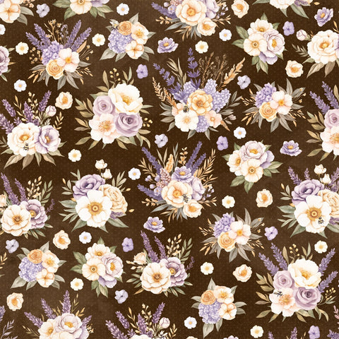 Simple Stories - 12'x 12" Buzz & Bloom (Lavender Fields) Double-Sided Paper