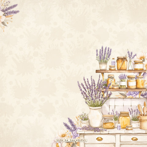 Simple Stories - 12'x 12" Stay Golden (Lavender Fields) Double-Sided Paper