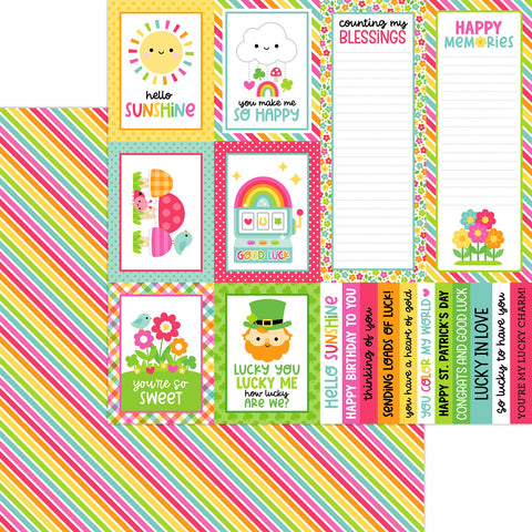 Doodlebug - 12"x 12" Color Me Happy (Lucky Me) Double-Sided Paper