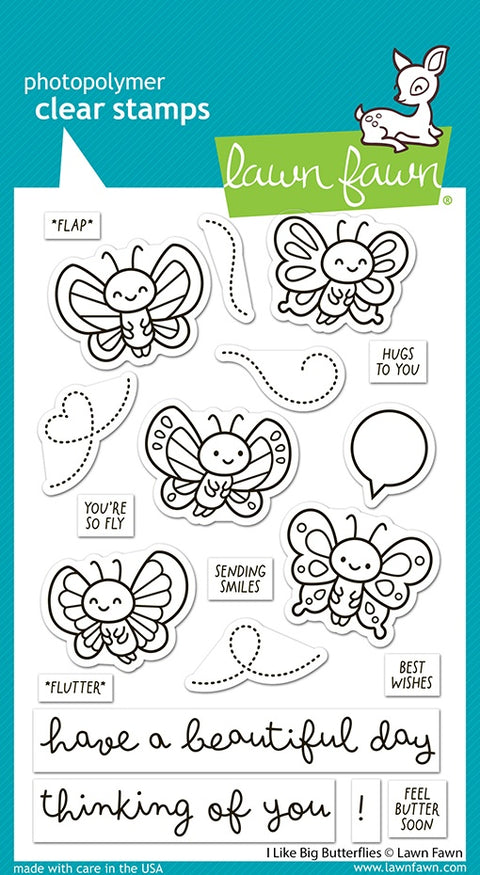 Lawn Fawn - I Like Big Butterflies Stamp Set