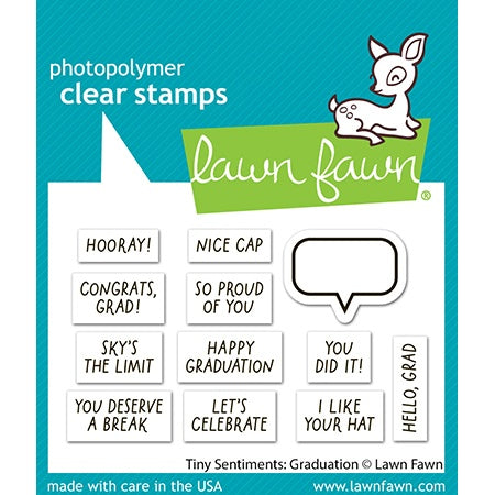 Lawn Fawn - Tiny Sentiments:  Graduation Die