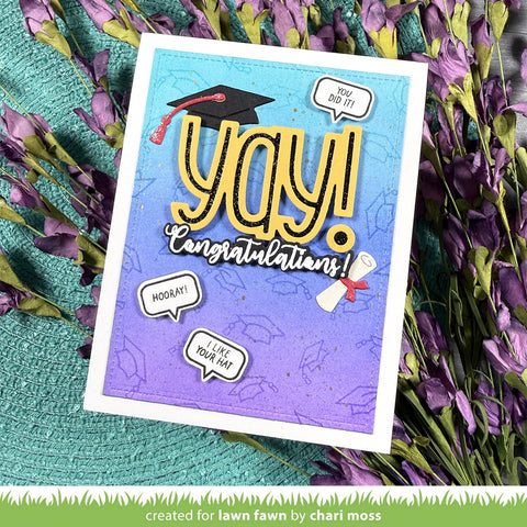 Lawn Fawn - Tiny Sentiments:  Graduation Die
