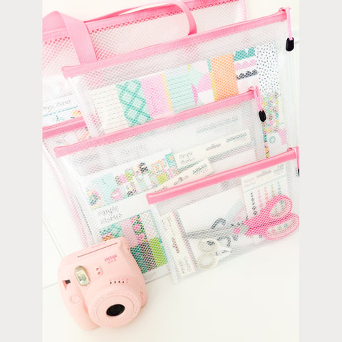 Simple Stories - 16"x 16" Craft Bag (Pink)