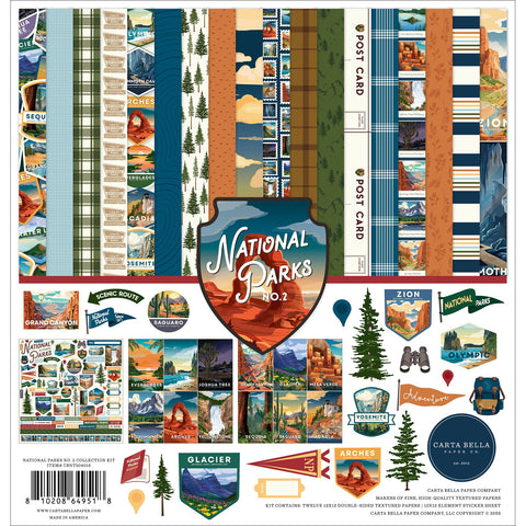Carta Bella - 12"x 12" National Parks No. 2 Paper Pack