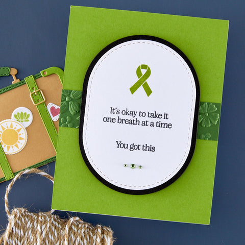 Spellbinders - Awareness Ribbon & Sentiments Stamp & Die Combo