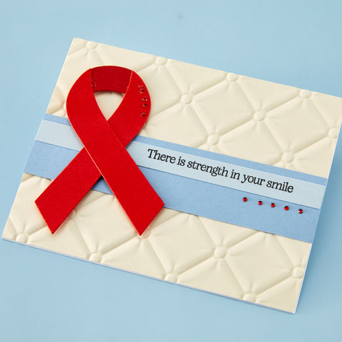 Spellbinders - Awareness Ribbon & Sentiments Stamp & Die Combo
