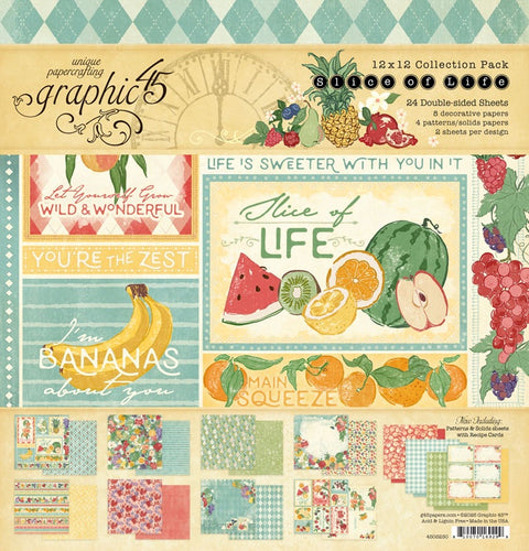 Graphic 45 - 12"x 12" Slice of Life Paper Pack