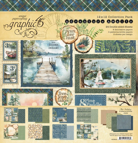 Graphic 45 - 12"x 12" Adventure Awaits Paper Pack