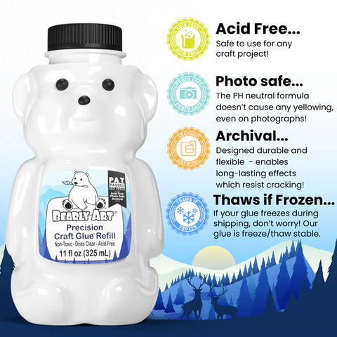 Bearly Art Precision Craft Glue THE REFILL (11 fl oz Bear Refill)