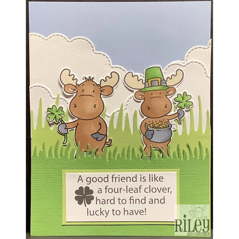 Kat Scrappiness/Riley & Co. - A Good Friend is Like a 4 Leaf Clover Stamp