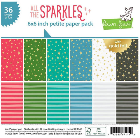 Lawn Fawn - 6"x 6" All That Sparkles Petite Paper Pack