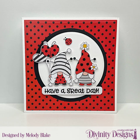 Divinity Designs - Ladybug Gnomes Paper/Die Duo