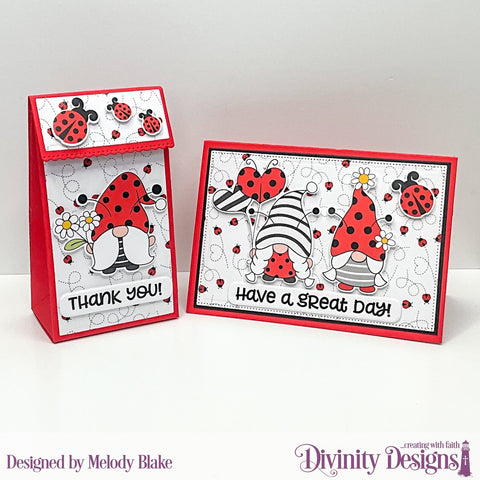 Divinity Designs - Ladybug Gnomes Paper/Die Duo