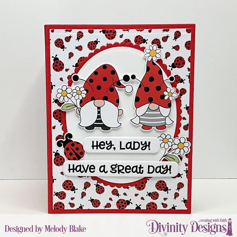 Divinity Designs - Ladybug Gnomes Paper/Die Duo