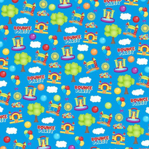 Scrapbook Supply - Bounce House & Balloons (Bounce House Collection) Double-Sided Paper