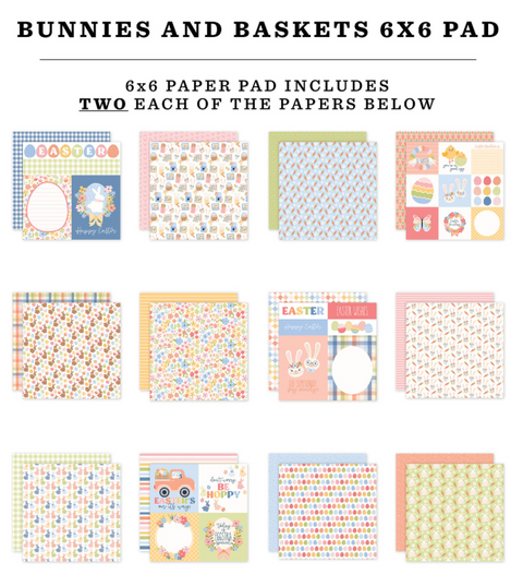 Echo Park - 6"x 6" Bunnies & Baskets Paper Pad