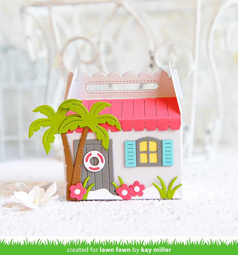 Lawn Fawn - Scalloped Treat Box Beach House Add-On Dies