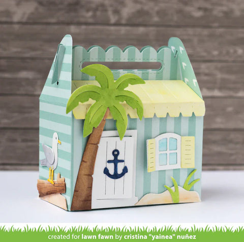 Lawn Fawn - Scalloped Treat Box Beach House Add-On Dies