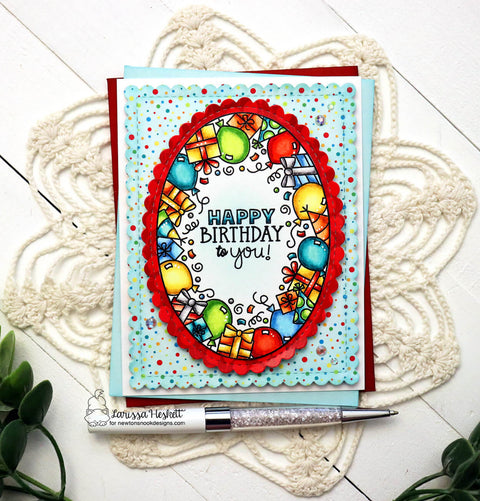 Newton's Nook - Birthday Oval Stamp Set