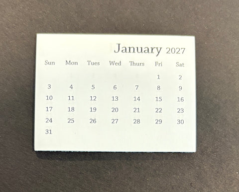 2027 Mini Monthly Tear Off Calendar (2.25"x 3")