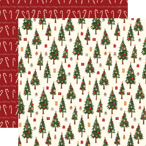 Carta Bella - 12"x 12" Merry Trees (Hello Christmas) Double-Sided Paper