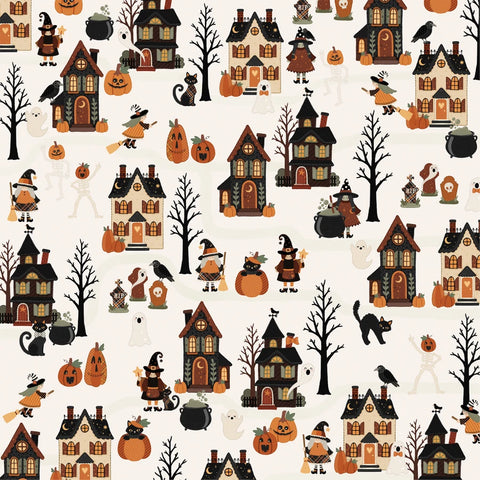 Carta Bella - 12"x 12" Haunted Halloween Street (Handmade Halloween) Double-Sided Paper