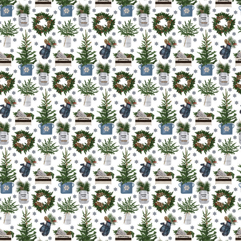 Carta Bella - 12"x 12" Cozy Cabins (Welcome Winter) Double-Sided Paper