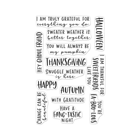 Hero Arts - Autumn Messages Stamp Set