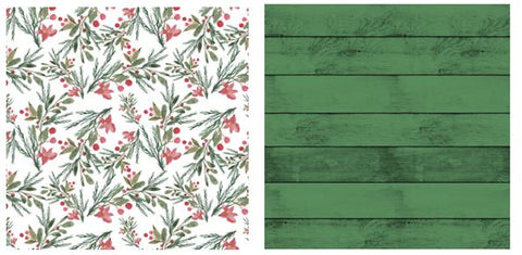 12"x 12" Christmas Watercolor #11 Double-Sided Paper