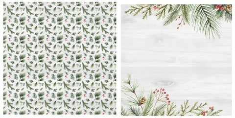 12"x 12" Christmas Watercolor #9 Double-Sided Paper