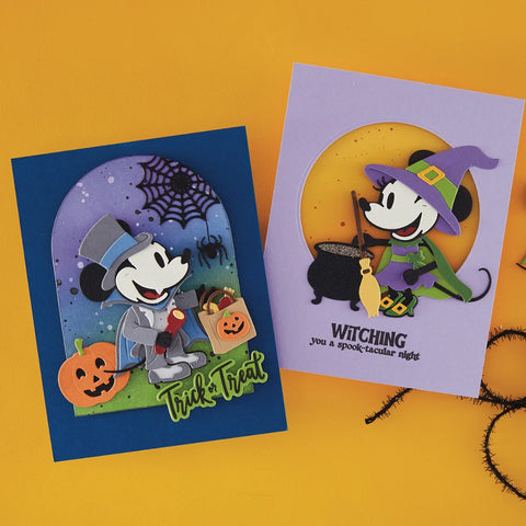 Spellbinders - Classic Mouse Trick or Treat Sentiments Stamp & Die Combo