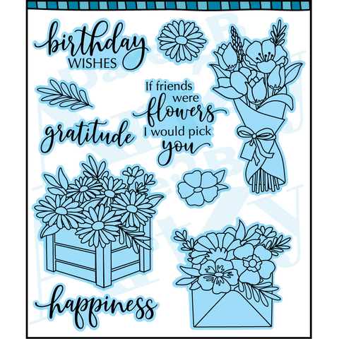 Dare 2B Artzy - Bouquet of Happiness Stamp Set