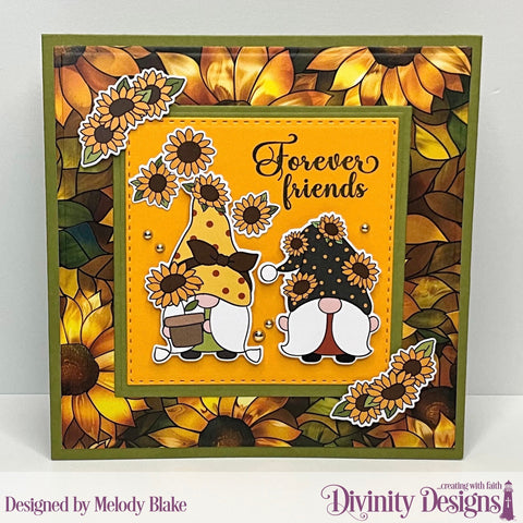 Divinity Designs - Sunflower Gnomes Paper/Die Duo (CBD926-194)