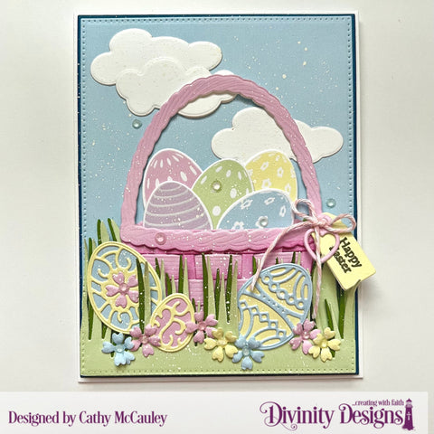 Divinity Designs - Flower Eggs Paper/Die Duo (CBD157-132)