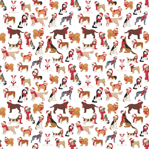 Scrapbook Supply - 12"x 12" Merry Woofmas (Merry Woofmas Collection) Double-Sided Paper