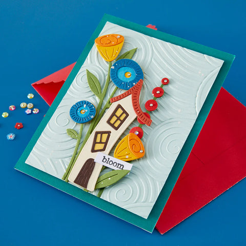 Spellbinders - Whimsical Skies 3D Embossing Folder by Vicky Papaioannou