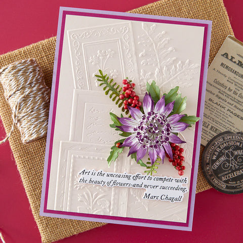 Spellbinders - Ode to a Poet 3D Embossing Folder by Susan Tierney-Cockburn