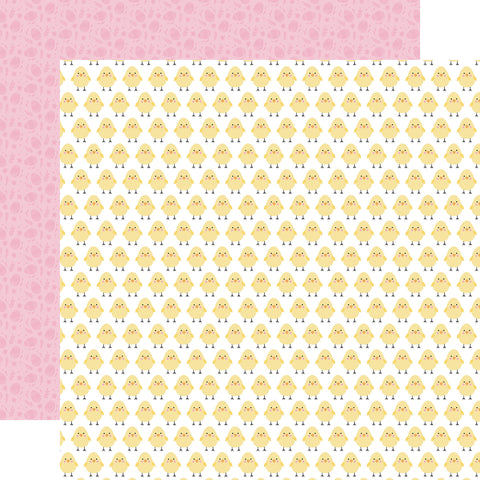 Echo Park - 12'x 12" Little Baby Chicks (Easter Basket) Double-Sided Paper