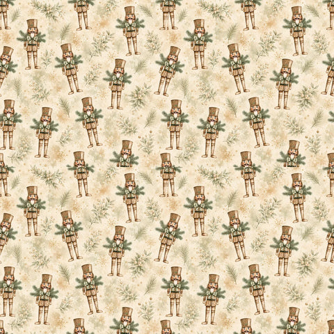 Scrapbook Supply - 12"x 12" Nutcracker (Evergreen Christmas Collection) Double-Sided Paper