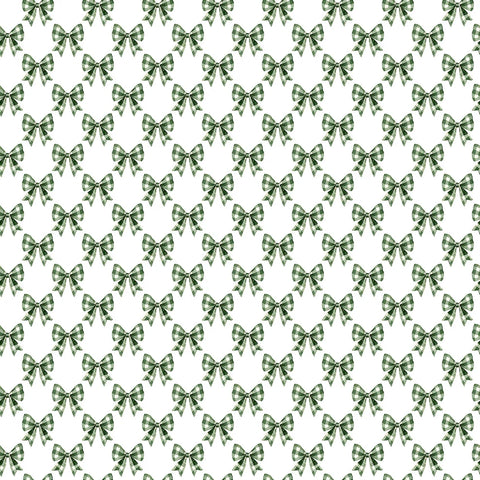 Scrapbook Supply - 12"x 12" Tied with a Bow (Evergreen Christmas Collection) Double-Sided Paper