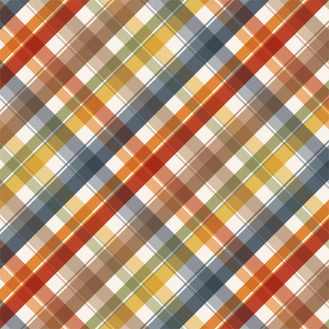 Echo Park - 12"x 12" Plaid Fever (Fall Fever) Double-Sided Paper