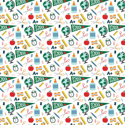 Echo Park - 12"x 12" Classroom Supplies (First Day of School) Double-Sided Paper