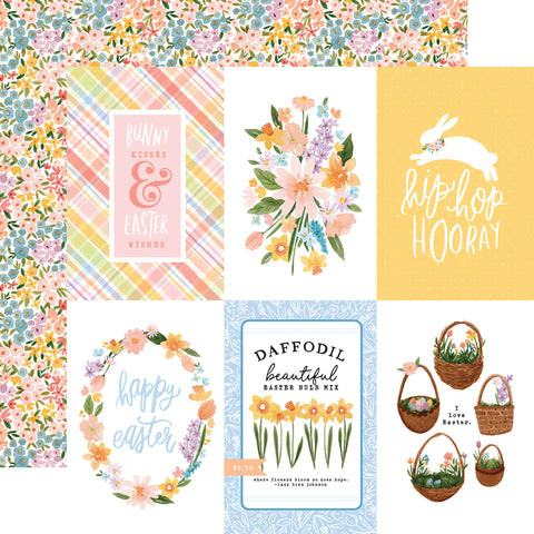 Echo Park - 12'x 12" 4x6 Journaling Cards (My Favorite Easter) Double-Sided Paper
