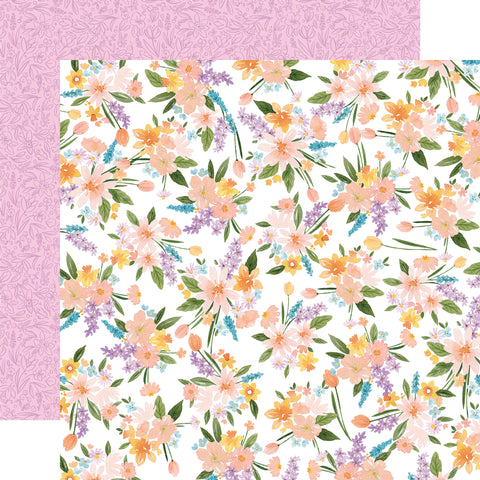 Echo Park - 12'x 12" Easter Bouquet (My Favorite Easter) Double-Sided Paper