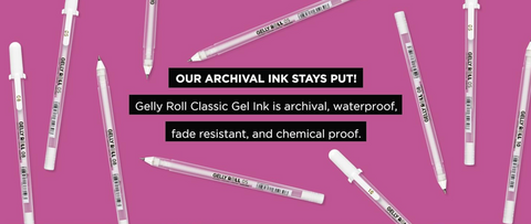 Sakura/Gelly Roll - Classic Bright White Ink Pen (Fine Tip/0.5mm)